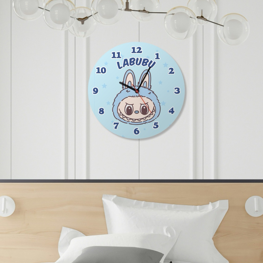 Labubu wall clock, motivational wall clock, character clock, unique ...
