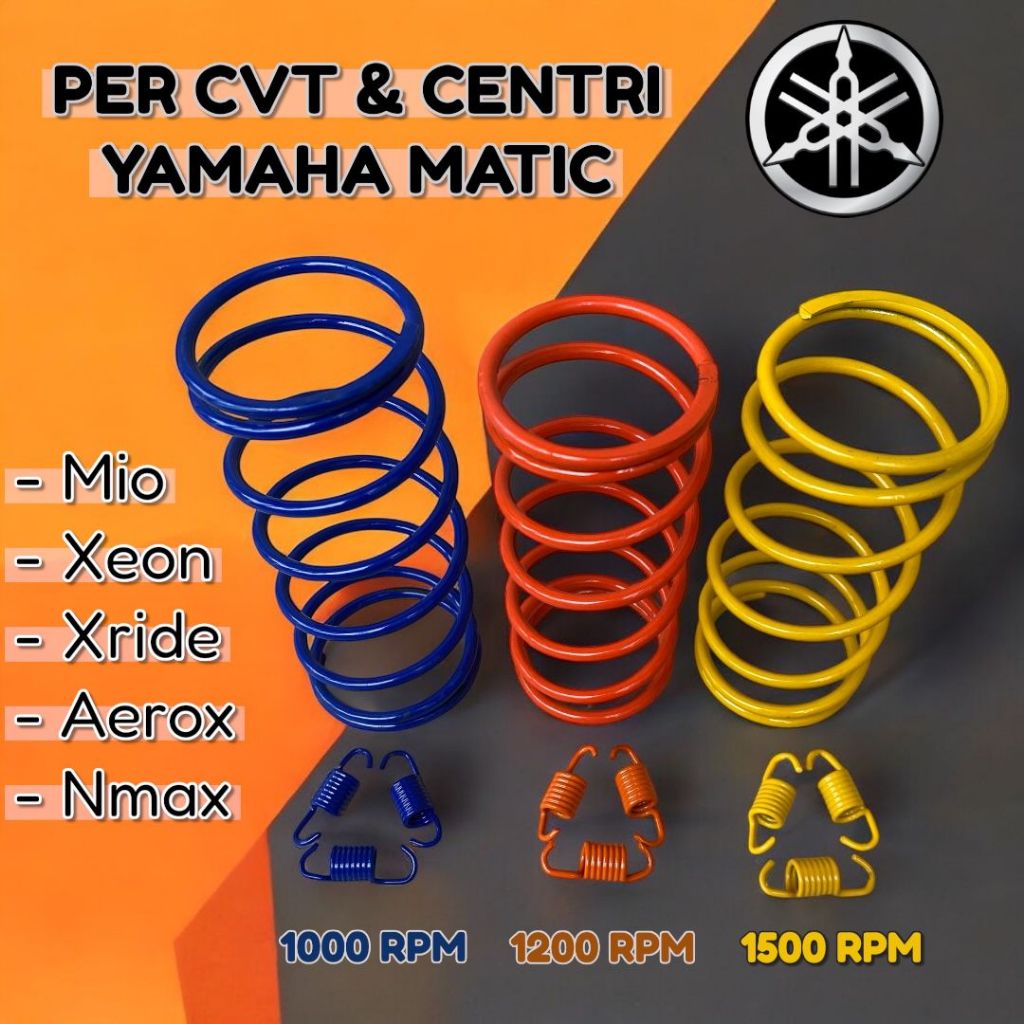 CVT & CENTRI SPRING 1000 RPM 1200 RPM 1500 RPM YAMAHA MATIC || MIO XEON ...