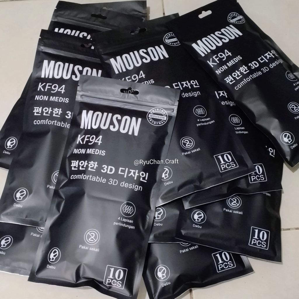 Mouson Thick Original KF94 Earloop Mask KF94 Mouson 4 ply | Shopee ...