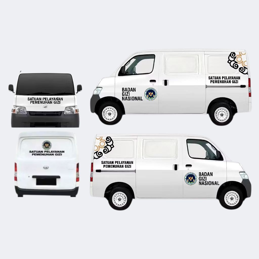 MBG operational car sticker, single car sticker, national nutritional ...