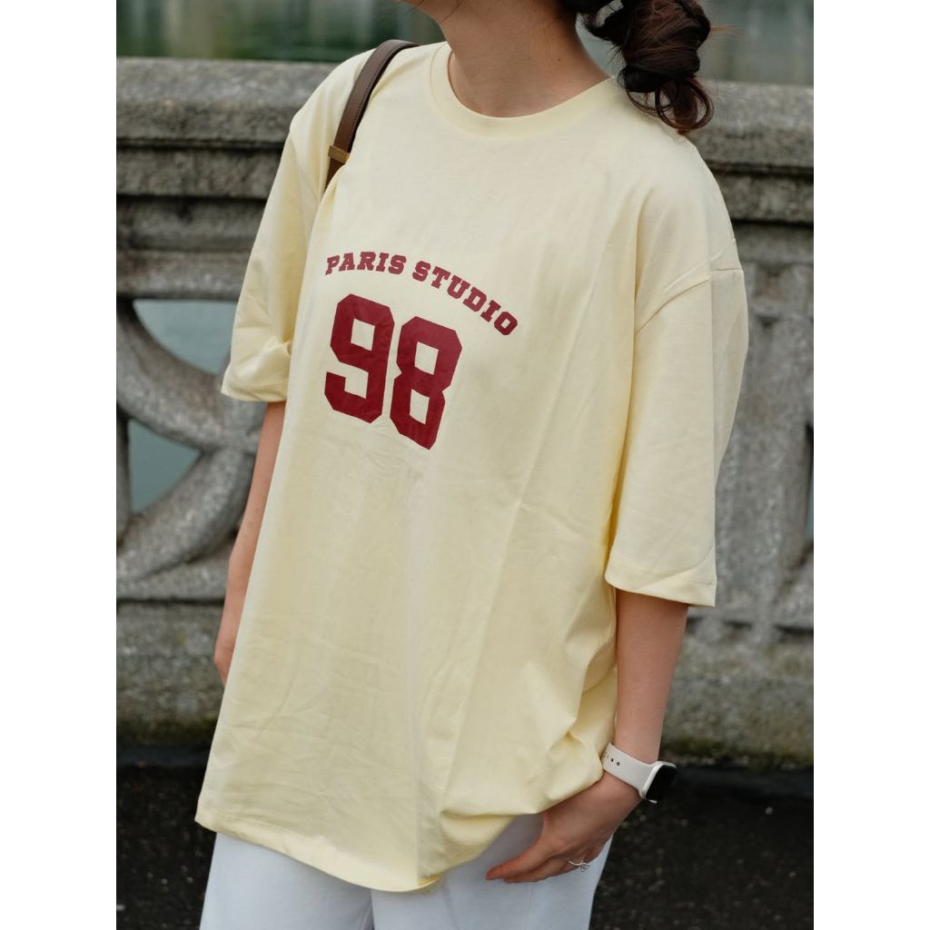 Nivalis combed code 98 Paris studio oversized women's t-shirt premium ...