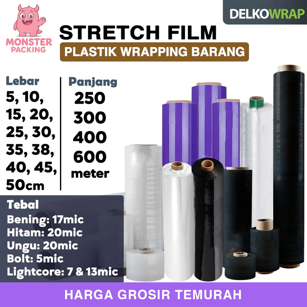 Plastic Wrapping STRETCH FILM Delkowrap Plastic Wrap Thick Roll Goods ...