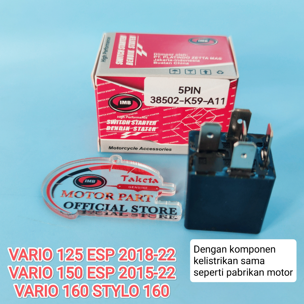 BENDIK RELAY STATER VARIO 125 ESP/VARIO 150 ESP/VARIO 160/STYLO 160 (5 ...