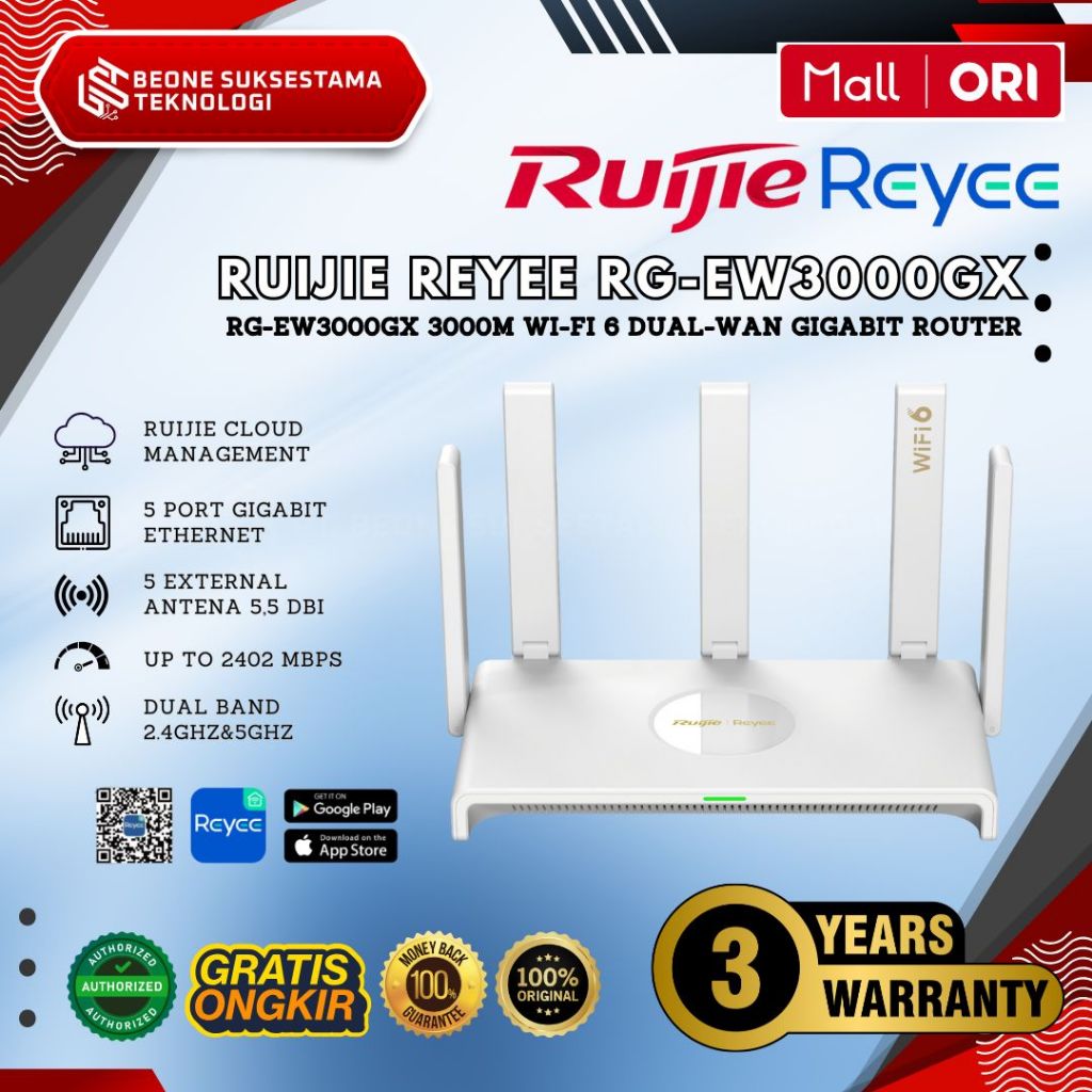 RG-EW3000GX 3000M Wi-Fi 6 Dual-WAN Gigabit Router | Shopee Philippines