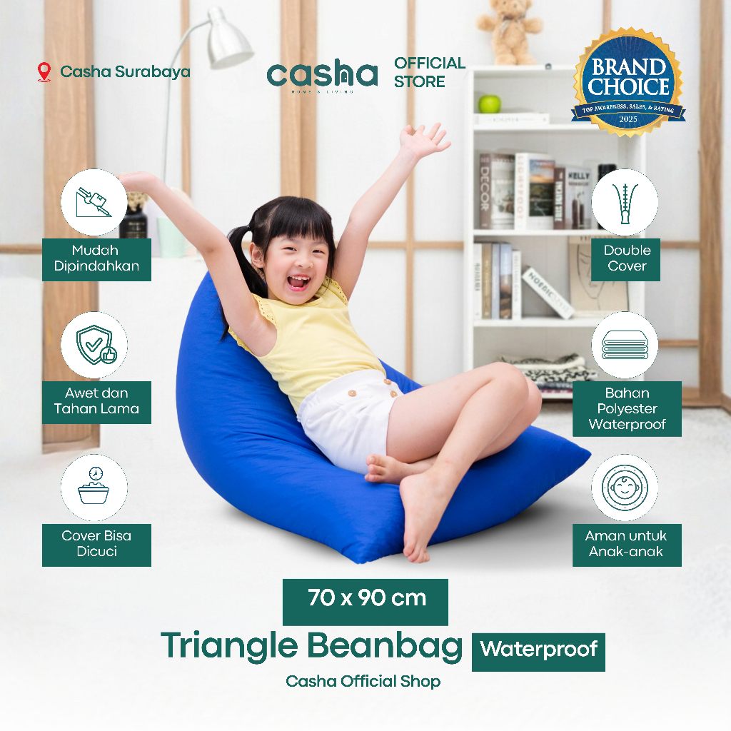 CASHA Bean Bag Triangle Waterproof - 70x90 | Shopee Philippines