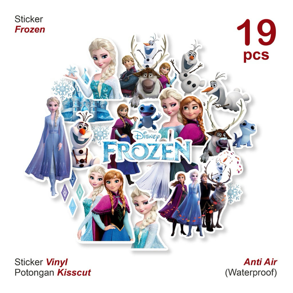 HP 19pcs Frozen Stickers 0026 | Disney Princess Elsa Anna Olaf | Laptop ...