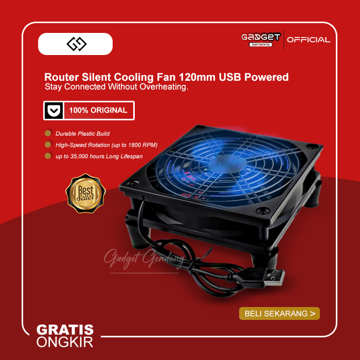 USB Cooler Fan 120mmSilent for Cooling Router WiFi Overheat Protection ...