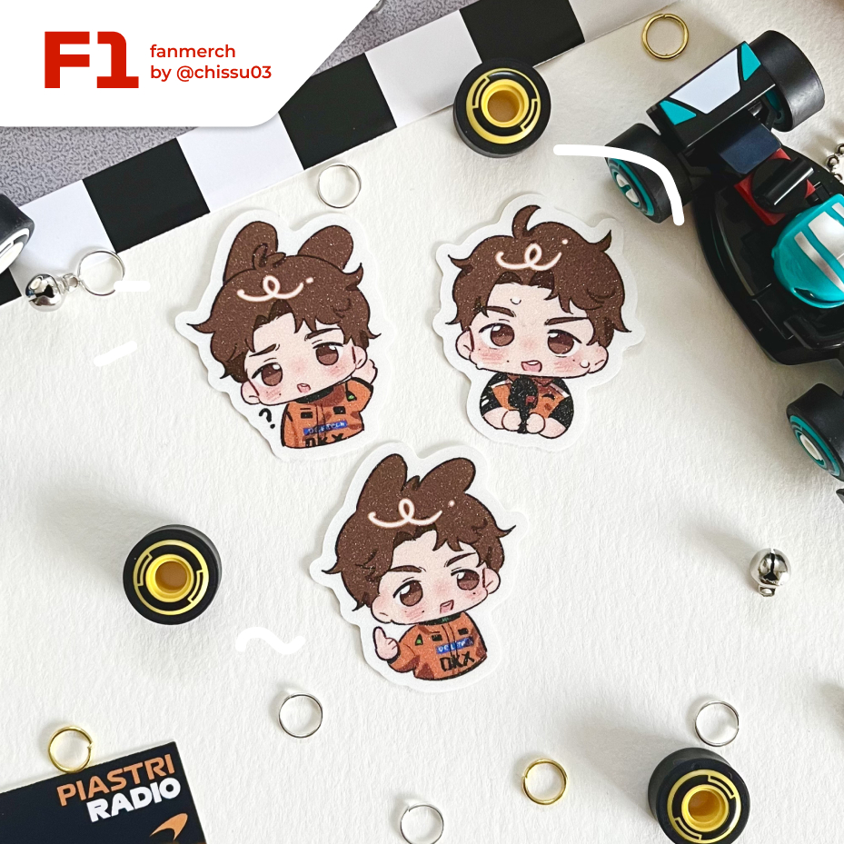 F1 Oscar Piastri Glitter Stickers (Piastri McLaren Formula 1 Trinkets ...
