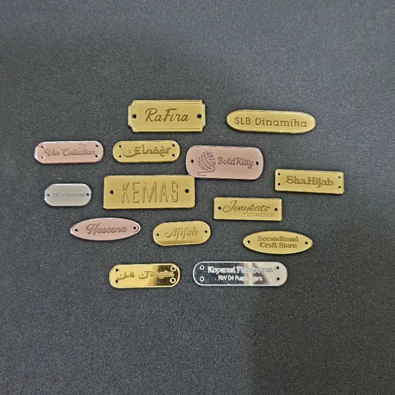 BIG SIZE Acrylic Hijab Labels custom Acrylic rebranding Labels for ...