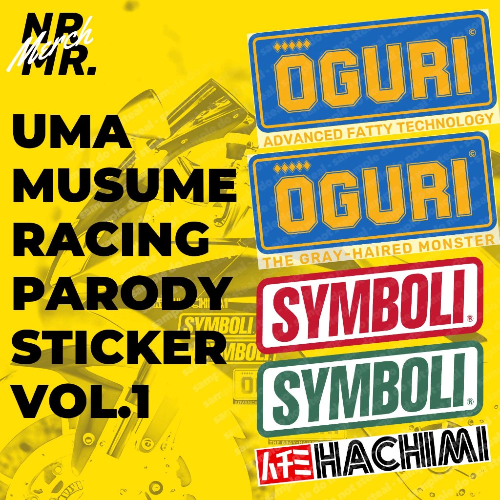 Uma Musume Fanmade Racing Parody Stickers Vol.1 Oguri Cap Symboli ...