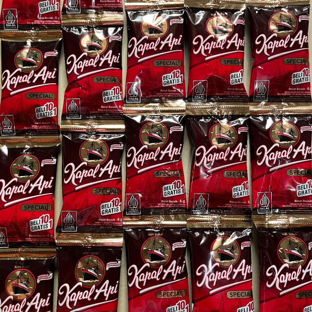 55 packs package 5 packs of Kapal Api special 6g mini Kapal Api coffee ...