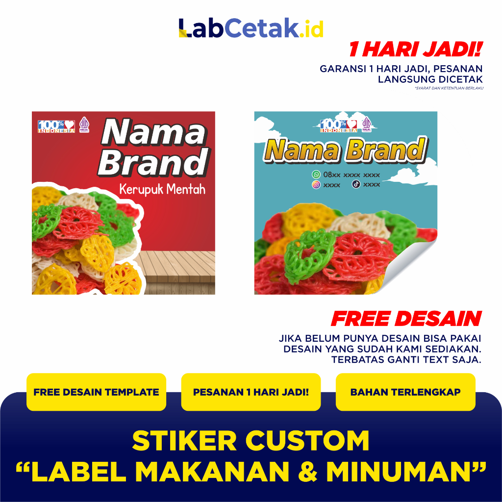 Custom Raw Cracker Label Stickers, free design, Traditional Snack Box ...
