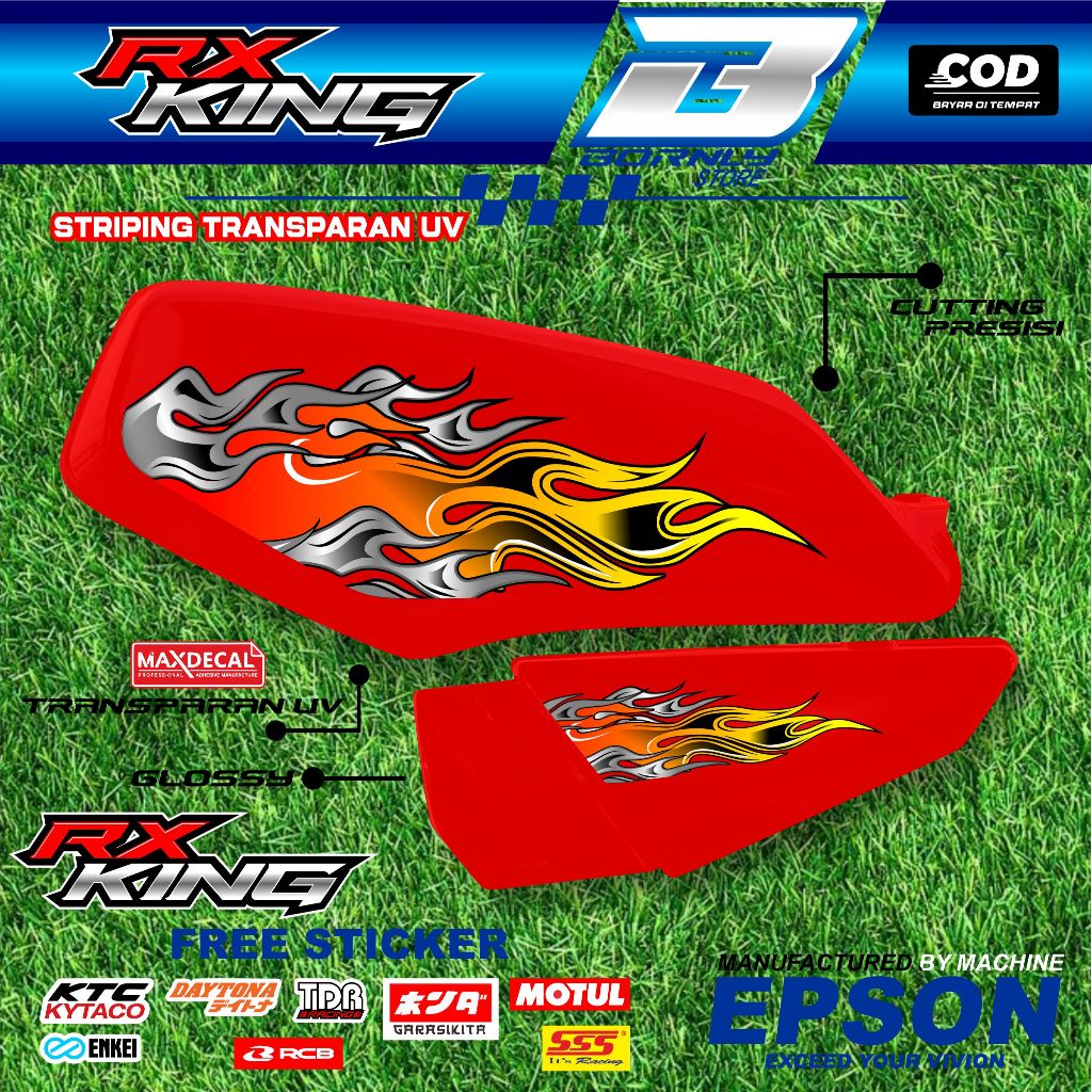[RX 06 B] TRANSPARENT STRIPING FOR RX KING MOTORCYCLE TYPE, ALREADY CUT ...