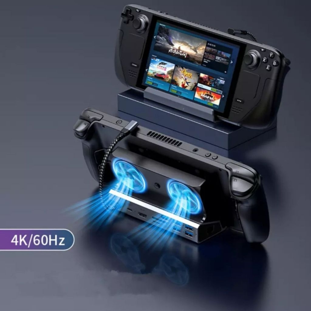 Steam Desk Cooling Gamepad Standing Handle Holder Gaming Doc Console ...