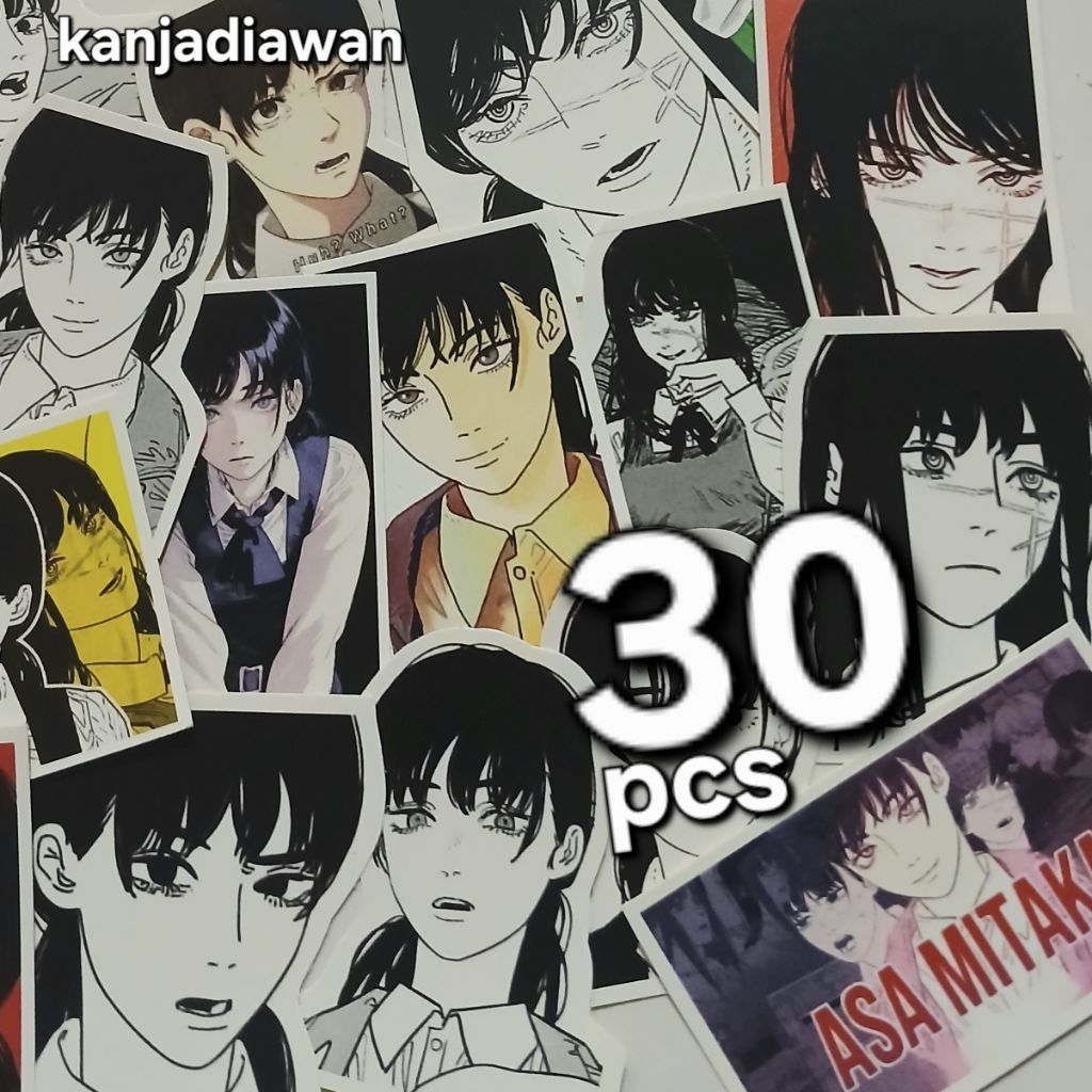 Asa Mitaka Anime Stickers YORU Chainsaw Man Aesthetic 30 pc Sticker ...