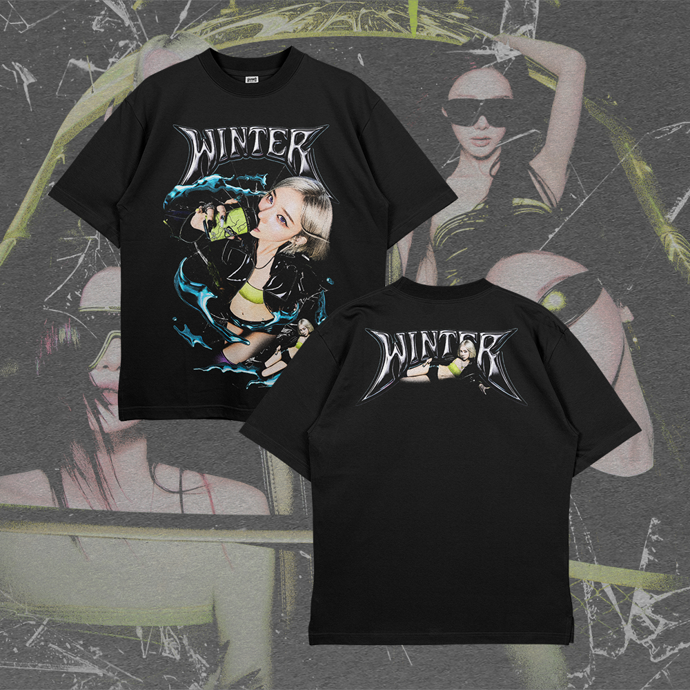 WINTER AESPA LEMONADE Ver.1 BLACK OVERSIZE T-Shirt Series | Shopee