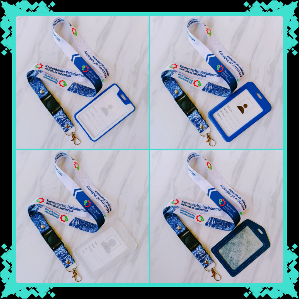 GANTUNGAN Lanyard Ministry of Industry ID CardTALI & Frame, Holder, ID ...
