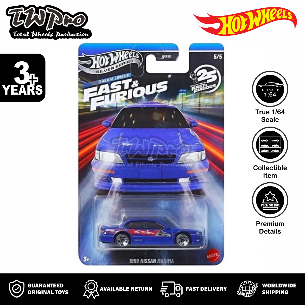 Hot Wheels Silver Series 2026 Fast & Furious Dream Lineup - 1999 Nissan ...