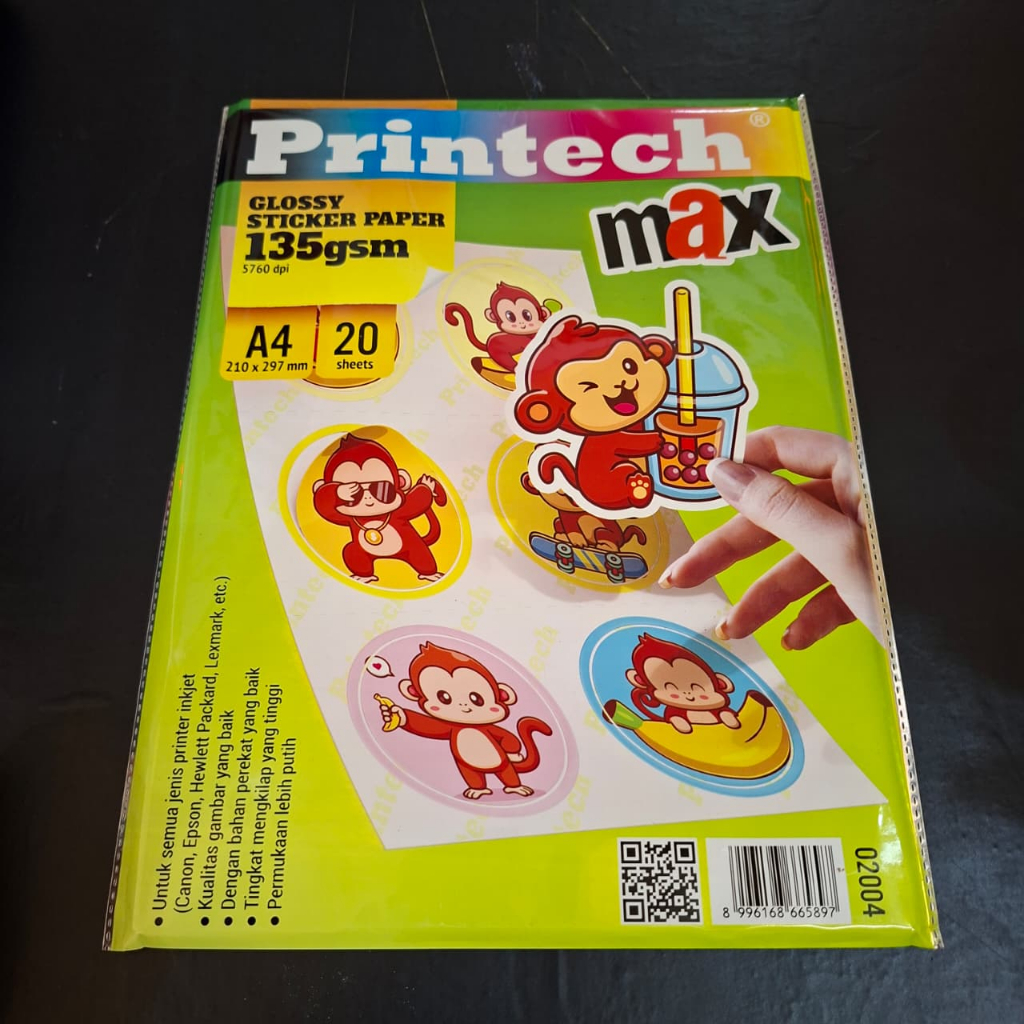 20 sheets Printech Sticker Paper Glossy Sticker Paper Photo Paper ...
