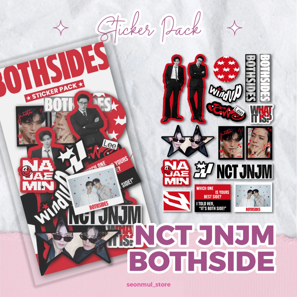 NCT JNJM BOTHSIDE STICKER PACK KPOP STICKER/ Die Cut Sticker/ NCTJNJM ...