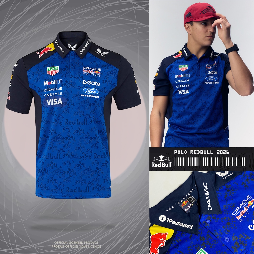 POLO Shirt Redbull 2026 TEAM Kaos POLO shirt racing formula one red ...