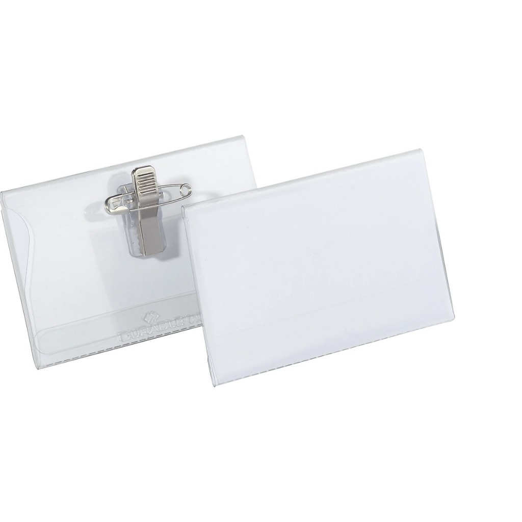 (10 pcs) pvc name badge Plastic name tags with safety pin hooks ...