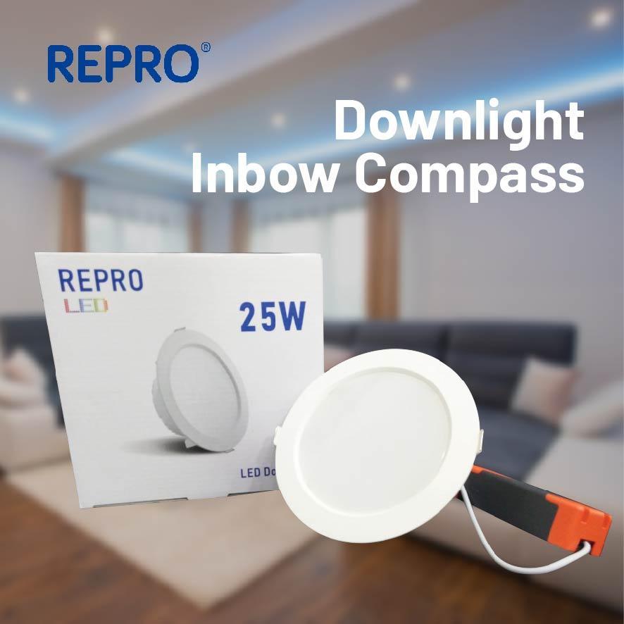 REPRO Downlight LED Panel INBOW COMPASS 100D 6IN Round 25W White ...