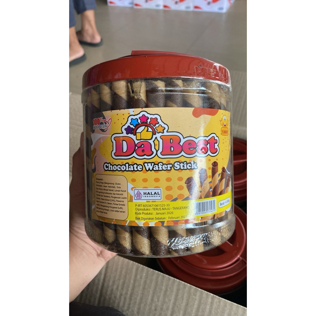 Da best chocolate wafer roll (large jar) | Shopee Philippines