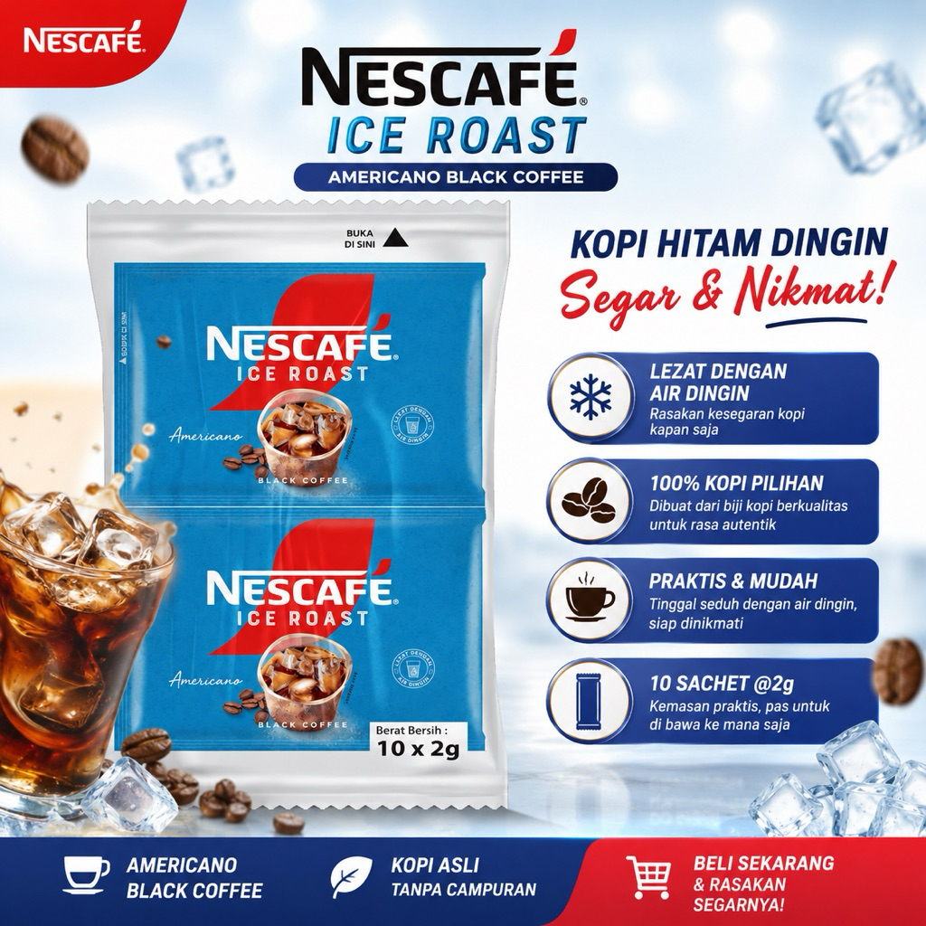 Nescafe Ice Roast Americano Black Coffee 10x2g | Shopee Philippines