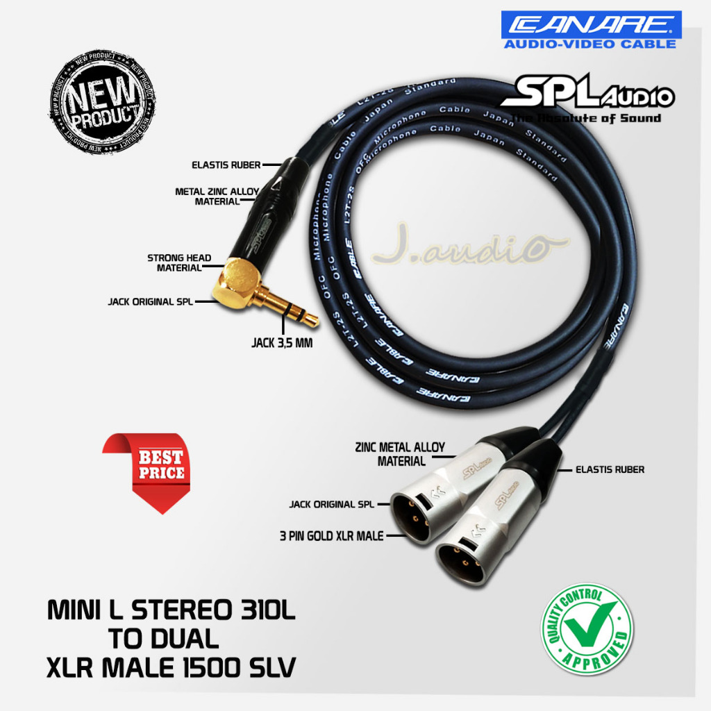 HP JAPAN STANDARD - Audio cable aux cable/ 1x Mini L Stereo 310L to 2x ...