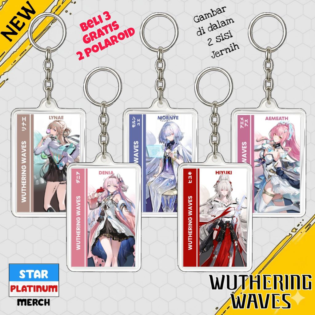 Wuthering Waves Keychain - Wuthering WavesKeychain - Anime Game ...