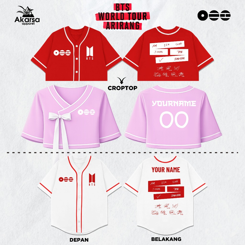 KPOP 8TS Arir4ng baseball jersey custom 1 day anniversary KPOP baseball ...