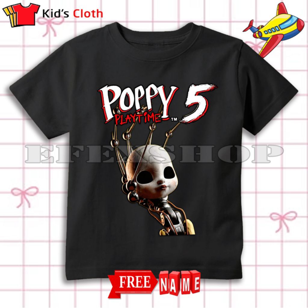 THE PROTOTYPE POPPY PLAYTIME CHAPTER 5 CHILDREN'S T-SHIRT POPPY ...