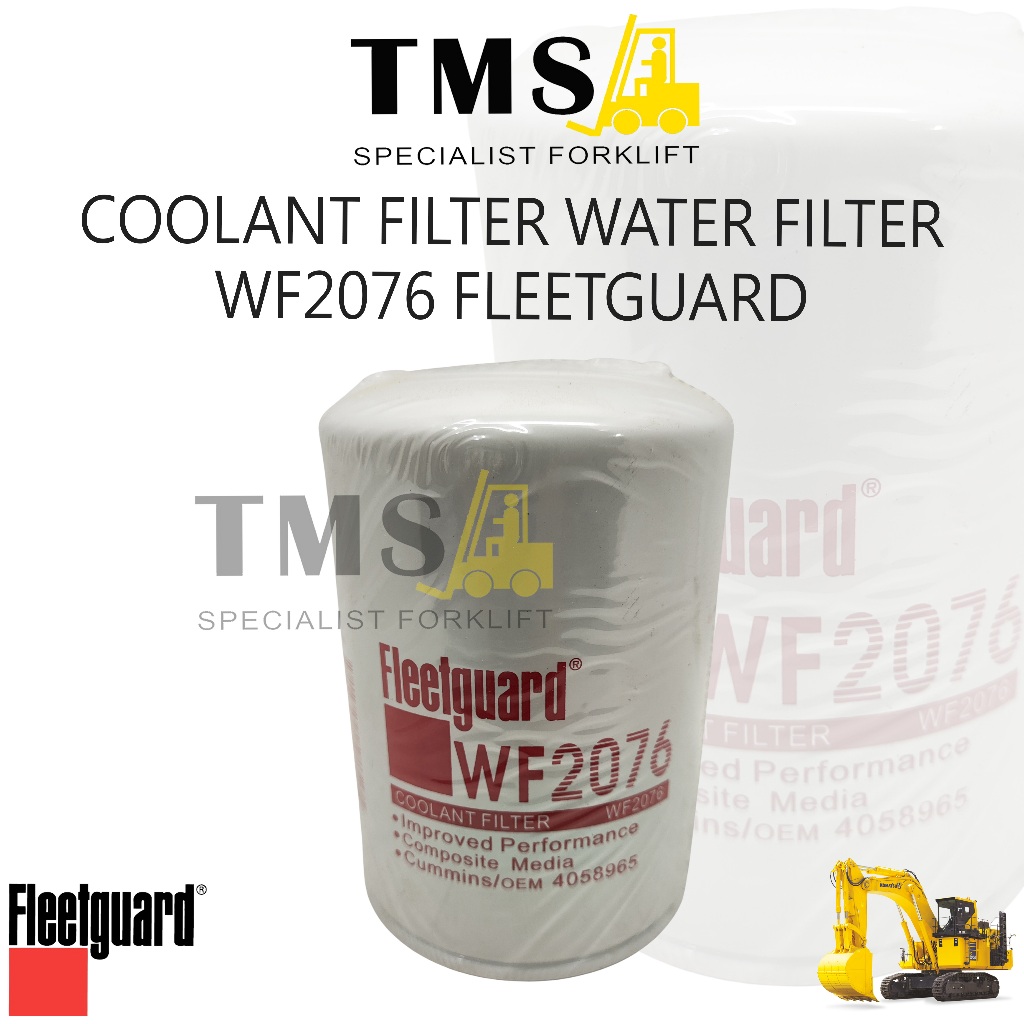 Coolant Filter Fleetguard WF2076 Water Filter Radiator Excavator ...