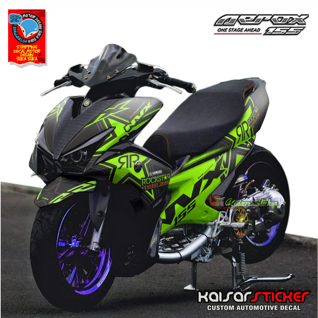 Motorcycle Decal Sticker Motorcycle Striping Sticker 155 Rockstar Full ...