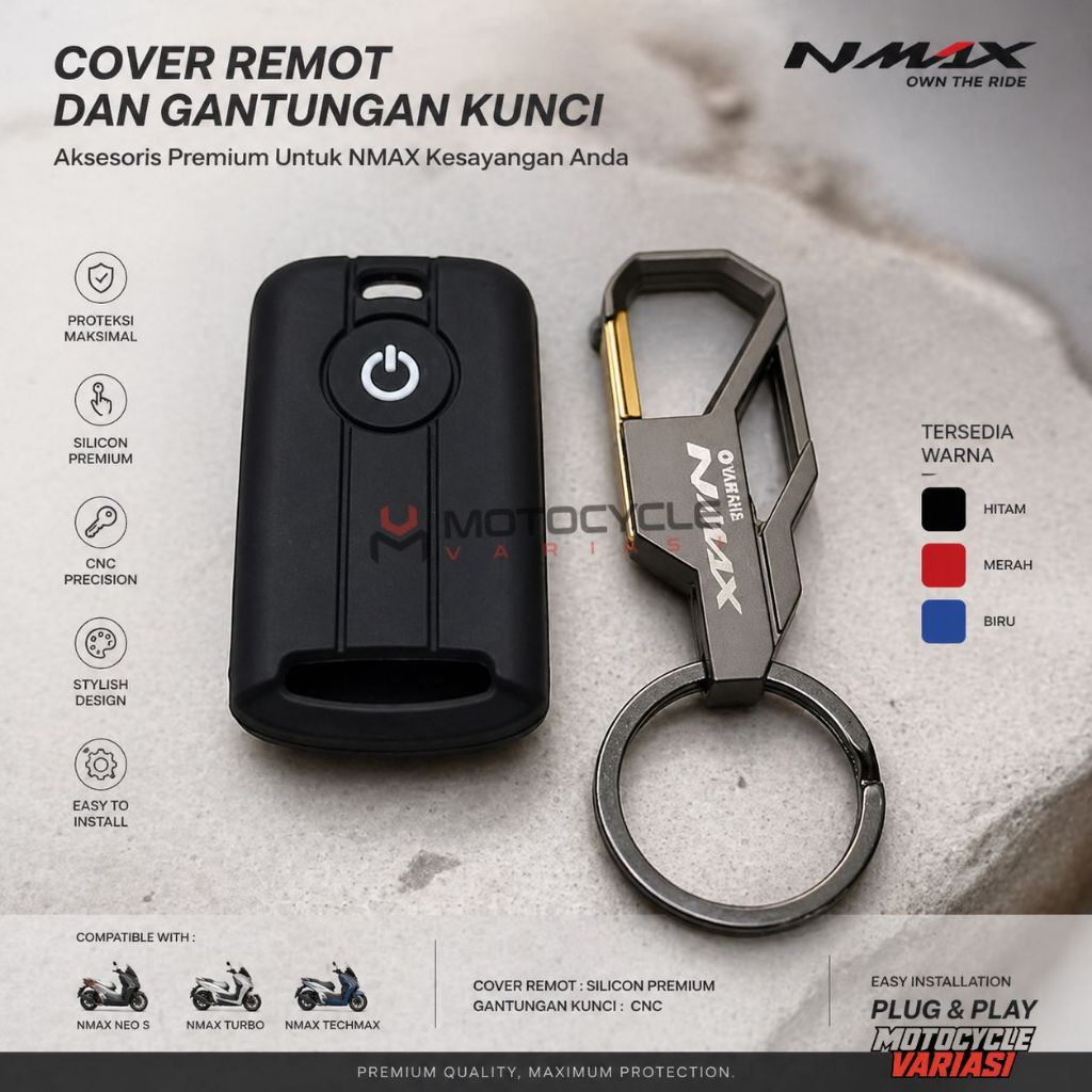 GANTUNGAN Nmax Turbo Neo S Techmax 2024 Remote Cover and Nmax Keychain ...