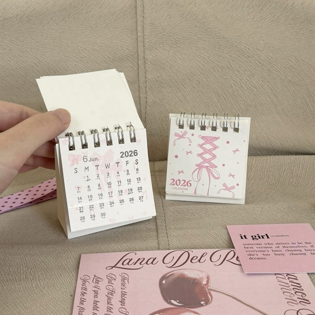 Mocorie - Coquette Ribbon 2026 Mini Calendar 2026 Mini Calendar ...