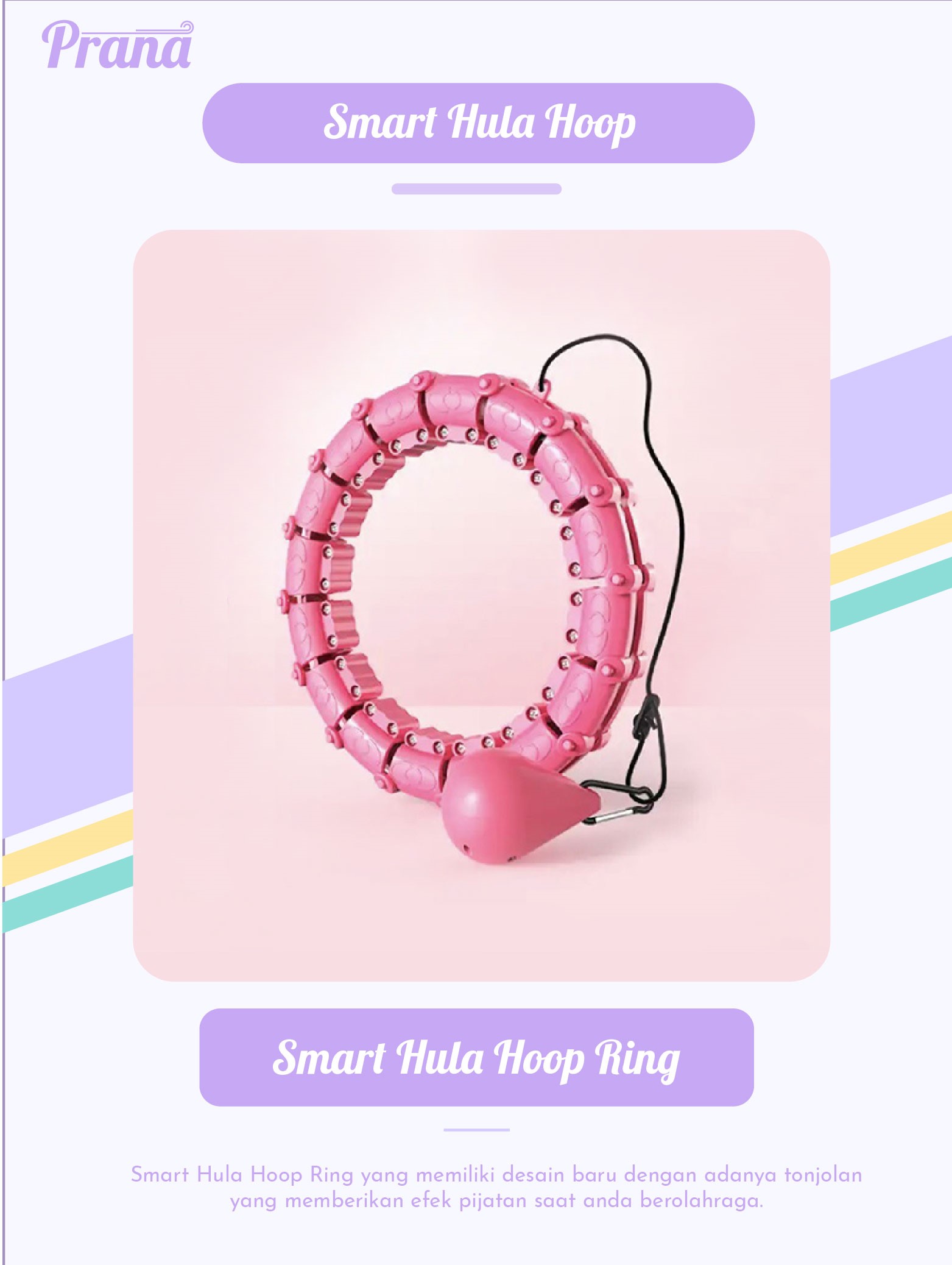 Prana 24 Knots Massage Hula Hoop Portable/Smart Hula Hoop Ring