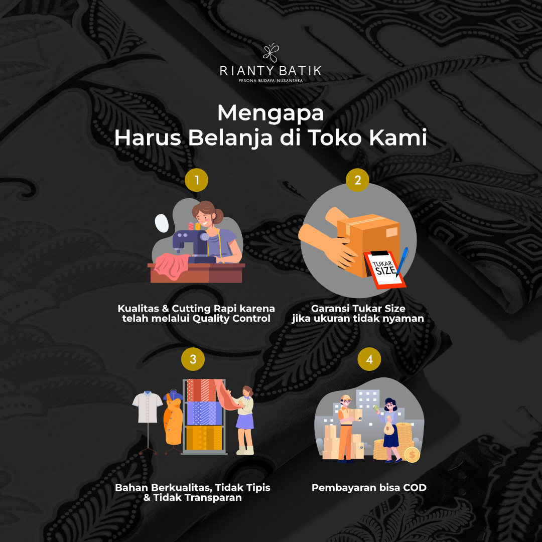 KEMEJA Rianty Batik Premium Men's Long Slimfit Shirt Julian Hem ...