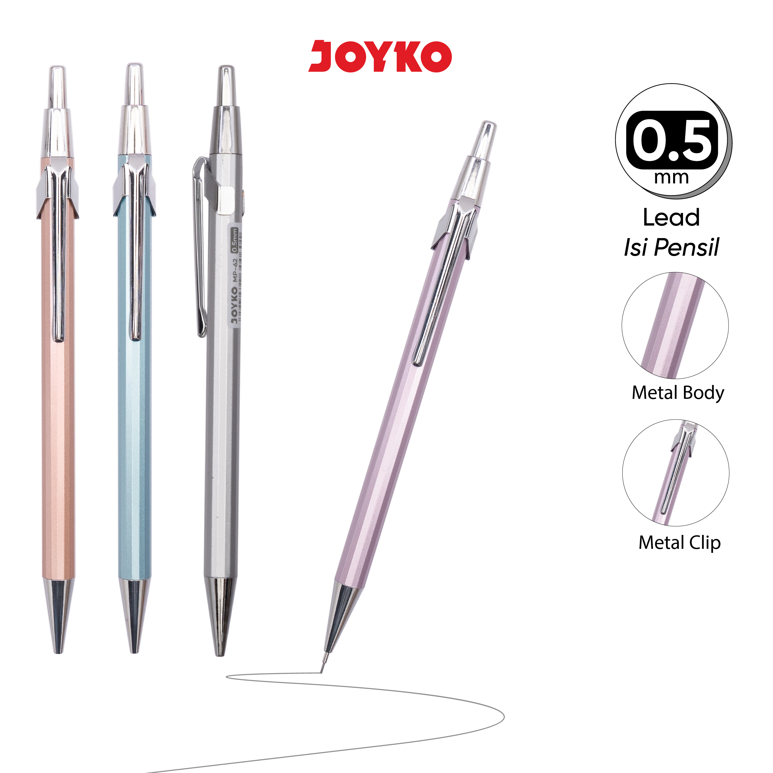 Mechanical Pencil Joyko Mp-62 Mechanical Pencil 0.5 Mm 