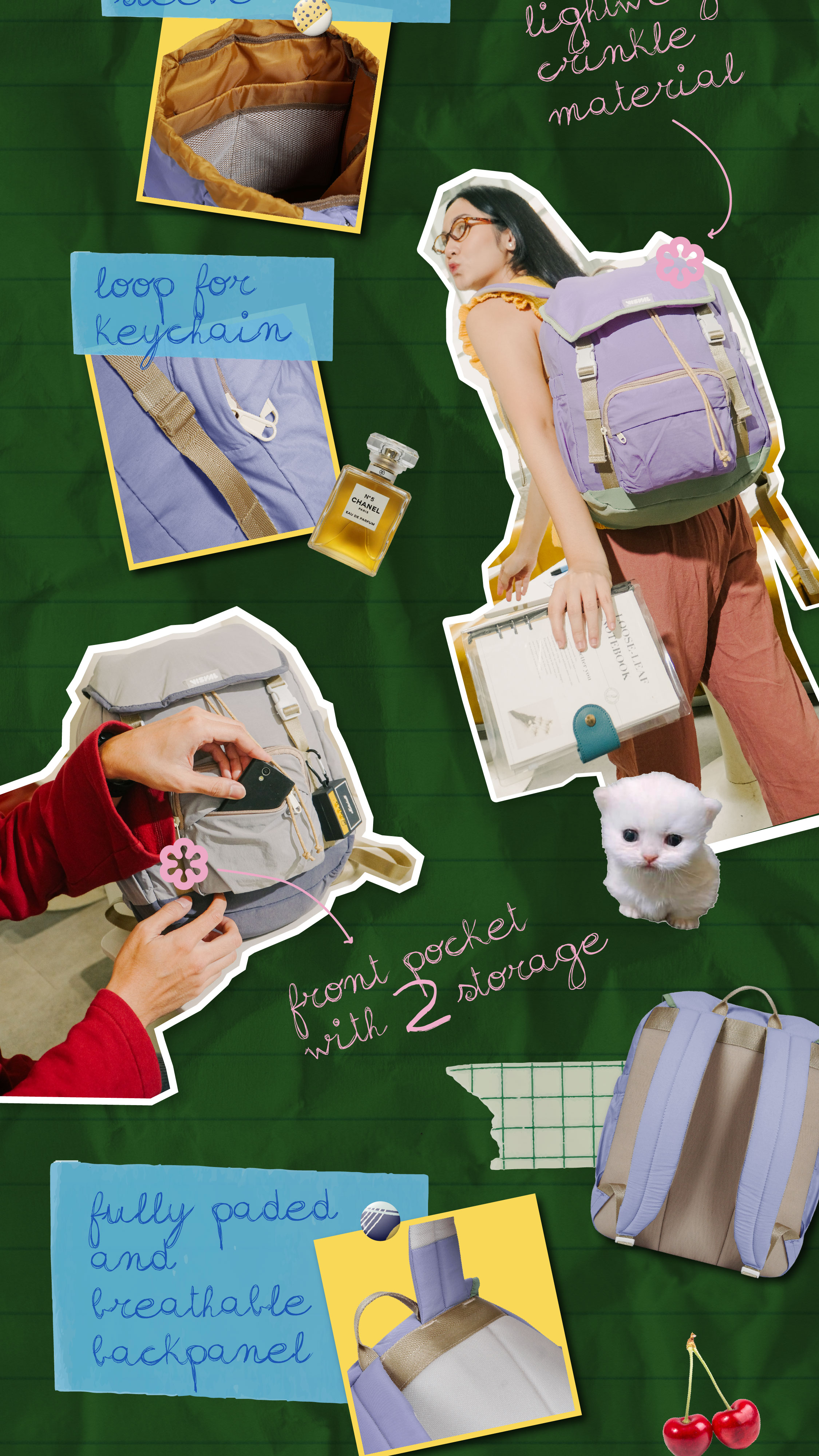 School Bag - Stasia Backpack - Visval - Backpack Backpack for Women ...