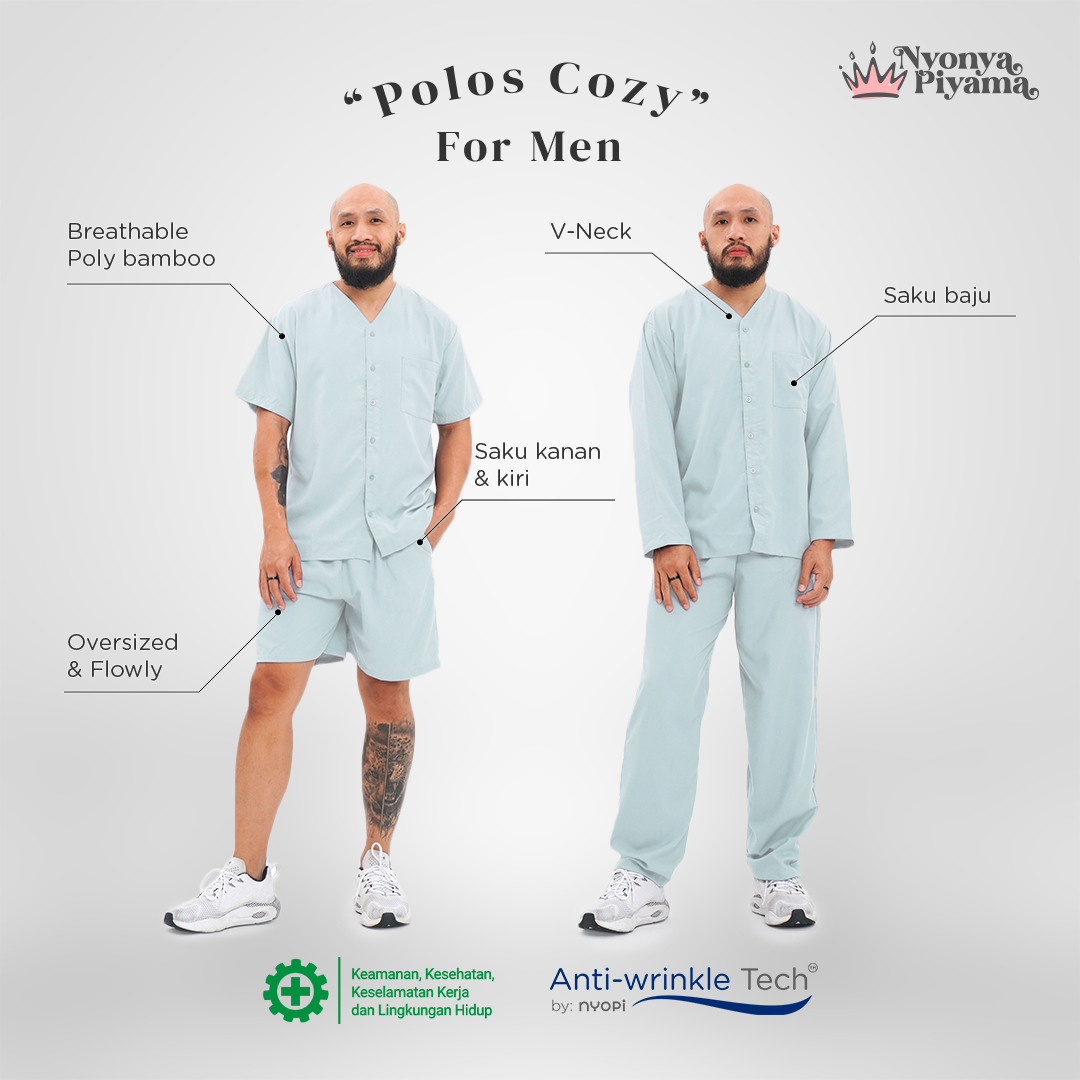 Mrs. Pajamas Poly Bamboo Oversized Cozy Set Couple Plain (Oceanaire ...