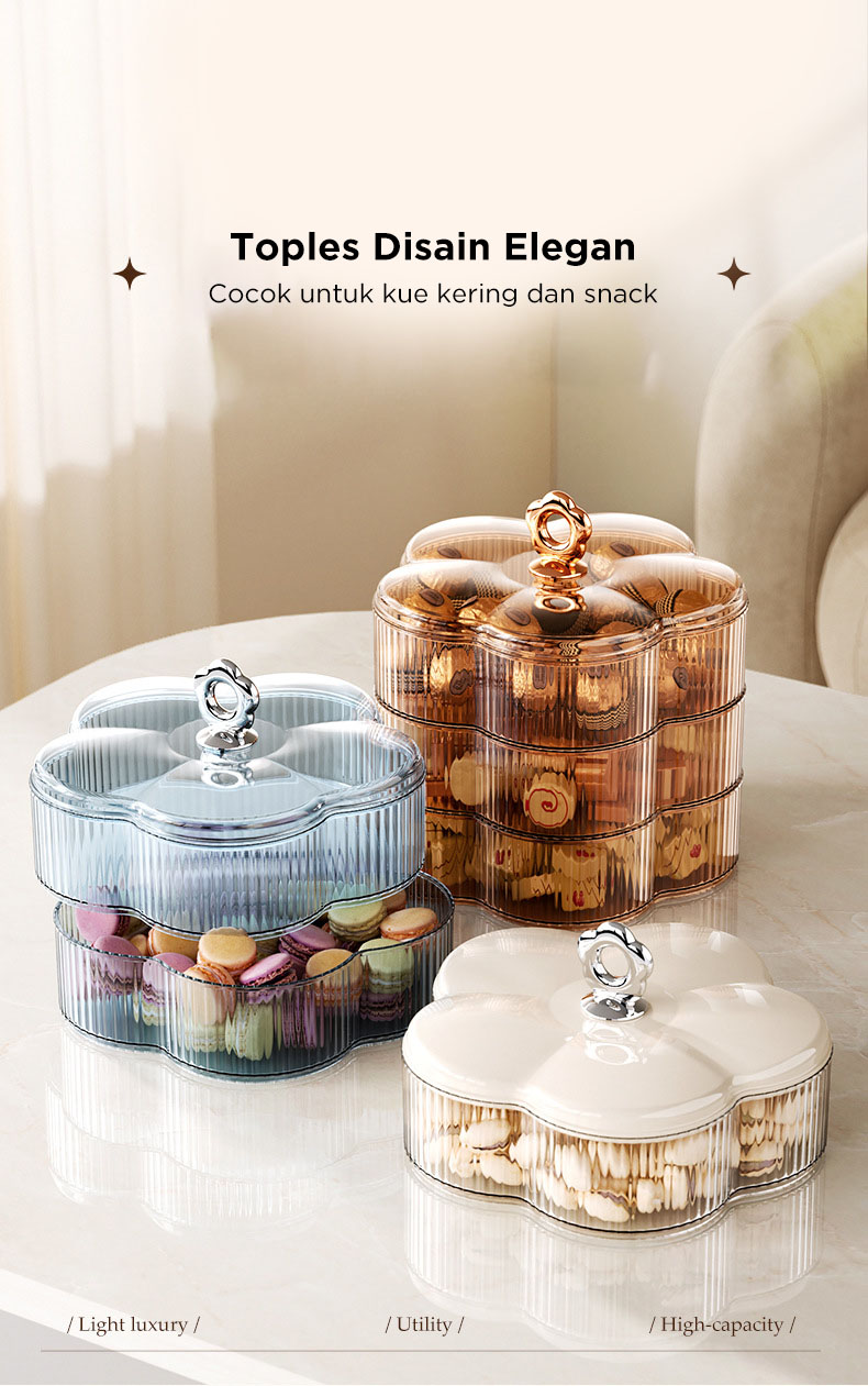 Megam Hari Raya Snack Jar Acrylic Food Container Multipurpose Dry Cake ...