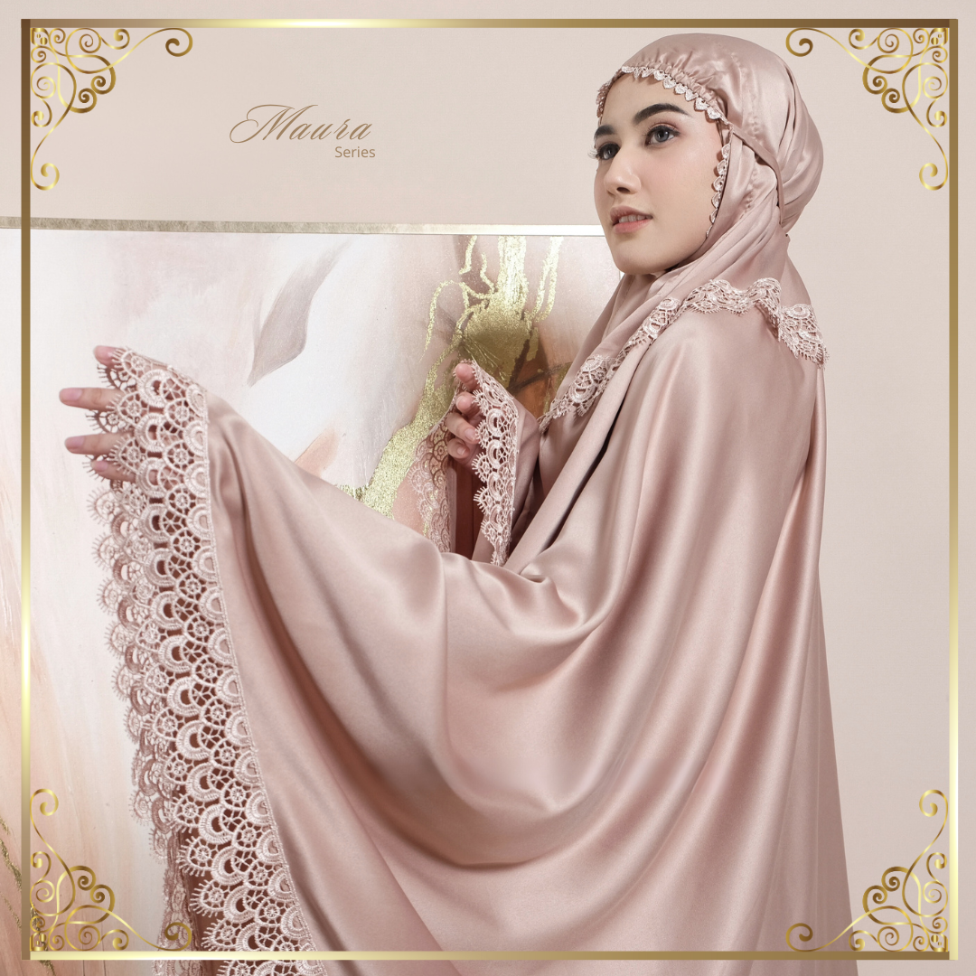Almecca - Maura Luxury Lace Premium Adult Mukena | Shopee Philippines