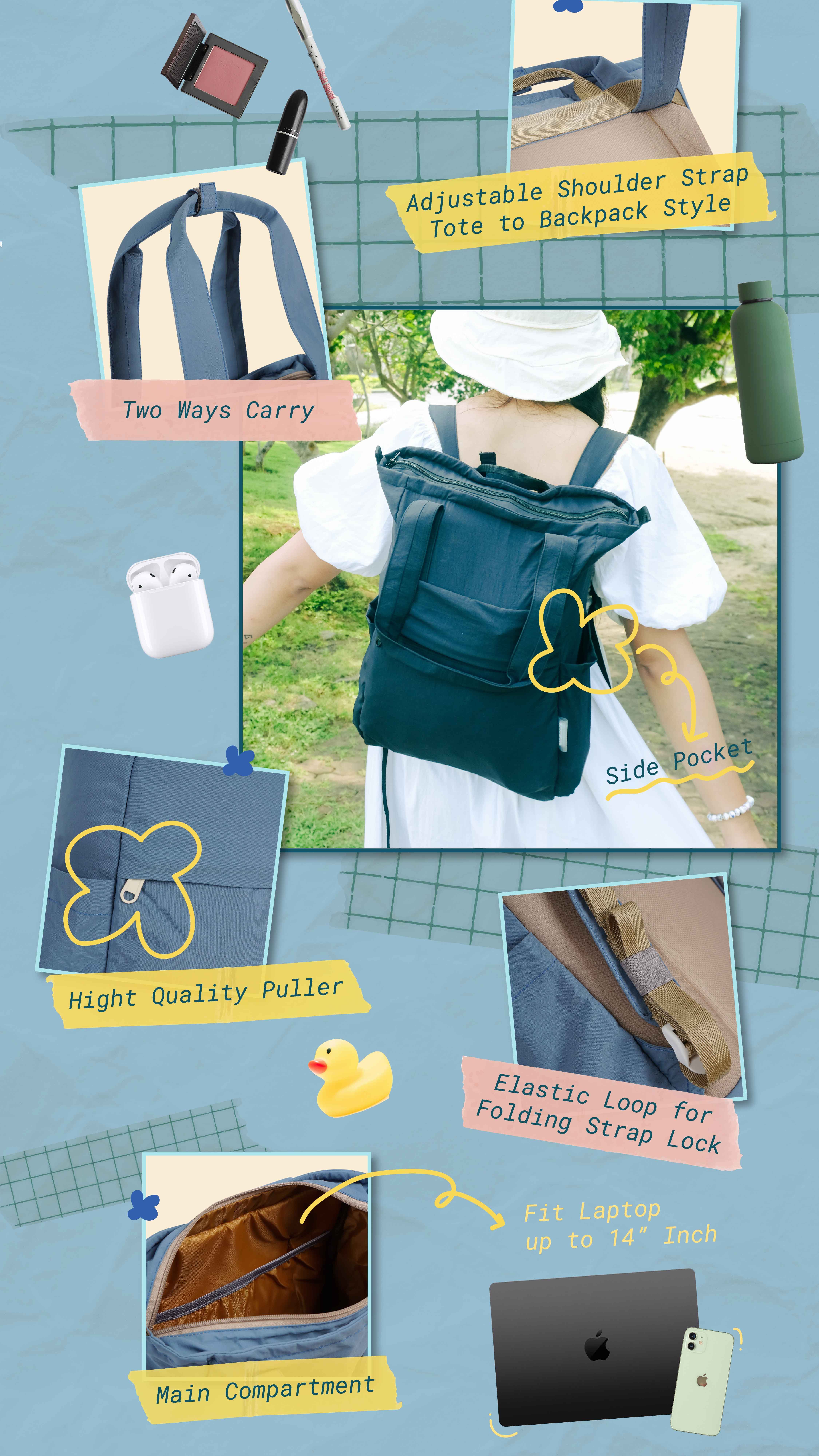 School Bag - Chart Totepack Backpack - Visval - Backpack | Shopee ...