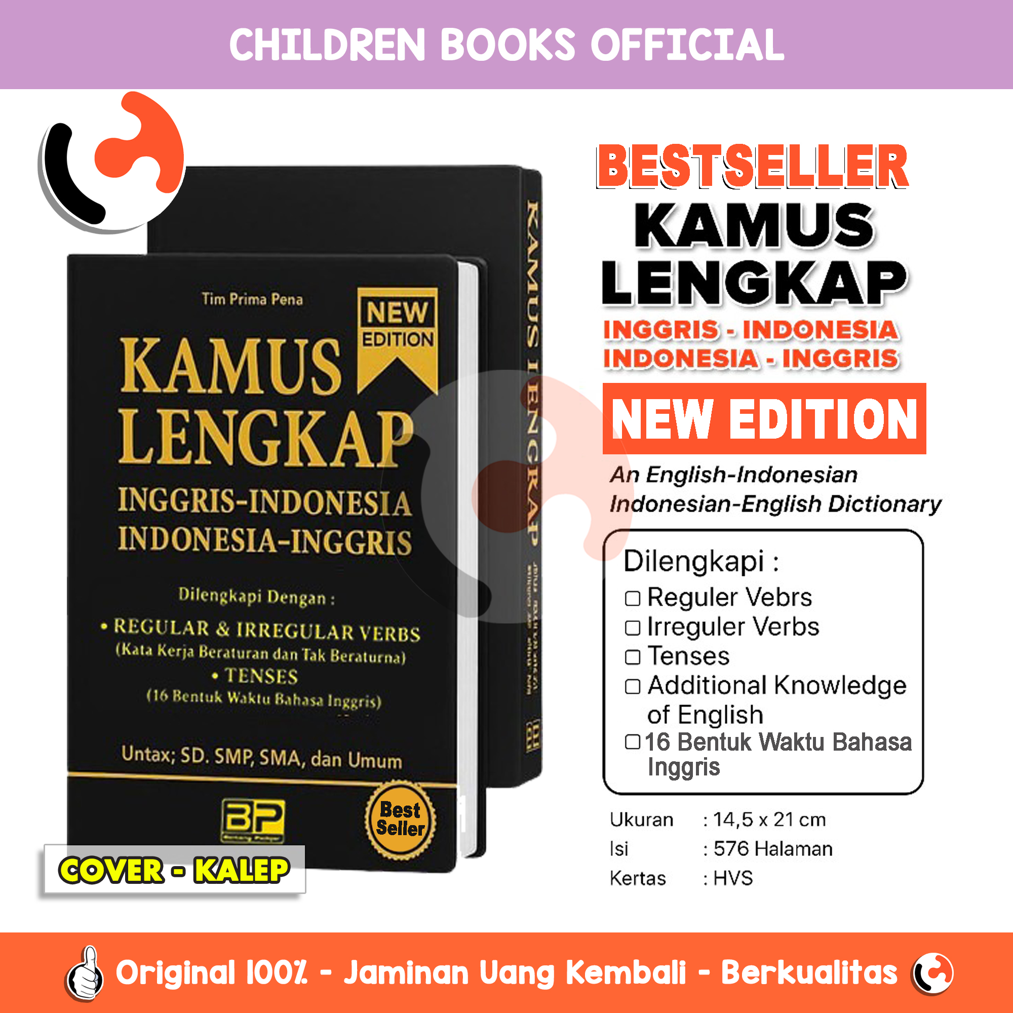 The Latest Complete English-Indonesian Dictionary Book – Regular ...