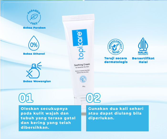 TOPICARE SOOTHING CREAM 30G – Moisturizing CREAM for Dry & Sensitive ...