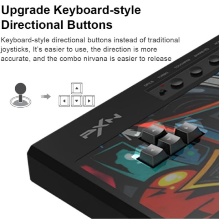 PXN X8 Keyboard Wired Arcade Fight Stick Joystick Game Controller ...