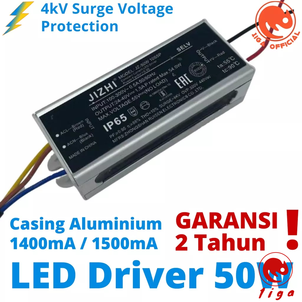 Led Driver 50W 1400mA 1500mA 4kV Surge Voltage Protection Floodlight Ballast Transformer 50W