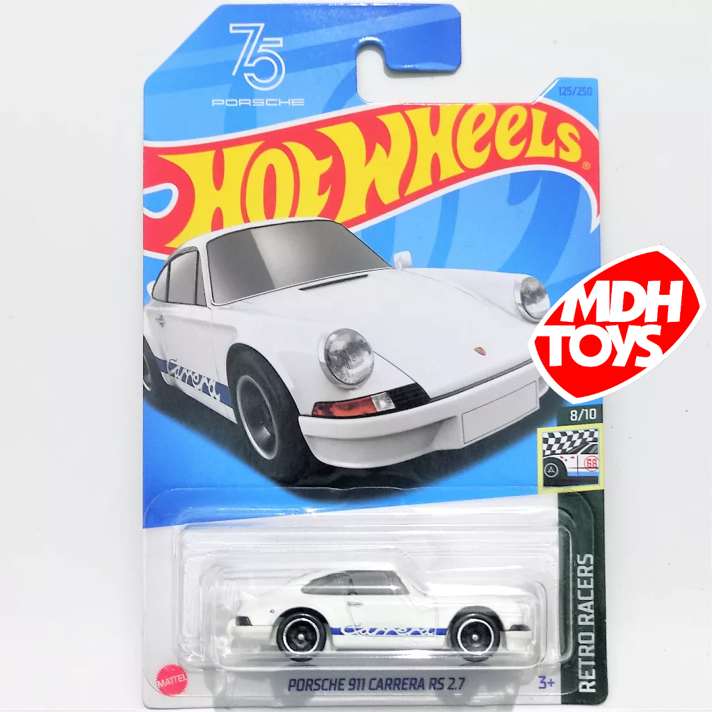 PUTIH Hot WHEELS PORSCHE 911 CARRERA RS 27 RETRO RACERS 75 Years ...